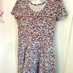 Gap Skater Dress size 14-16 multicolored flowers